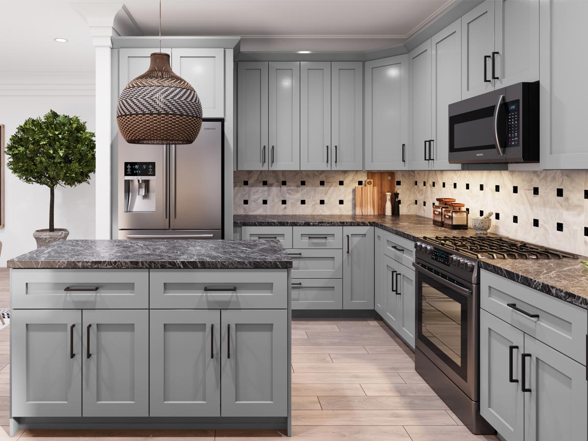 Summit Gray Shaker Cabinets
