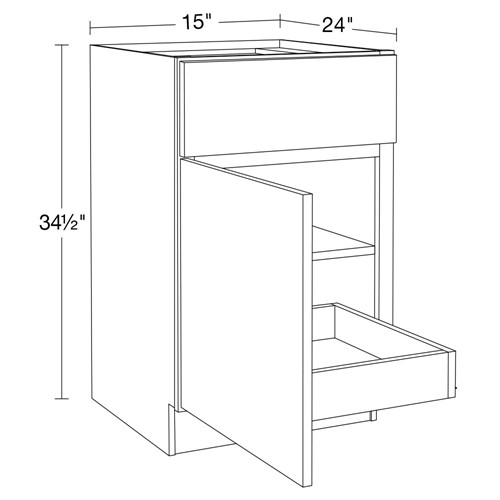 Caldera Charcoal Slim Shaker Base 15" 1 Rollout Tray