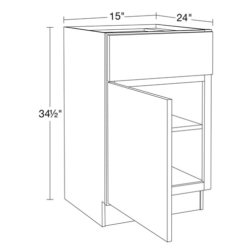 Caldera Charcoal Slim Shaker Base 15"
