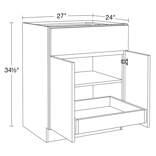 Caldera Charcoal Slim Shaker Base 27" 1 Rollout Tray