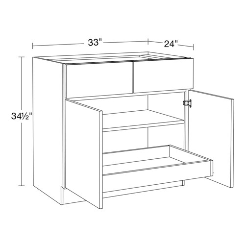Caldera Charcoal Slim Shaker Base 33" 1 Rollout Tray