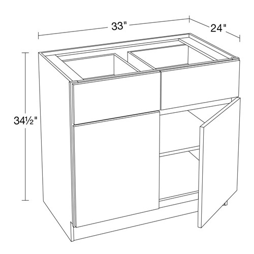 Caldera Charcoal Slim Shaker Base 33"