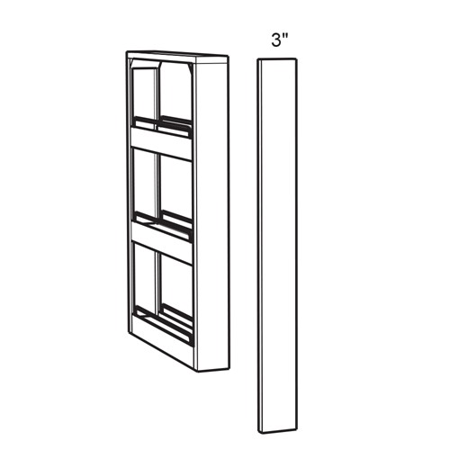Caldera Charcoal Slim Shaker 3" Base Filler Pullout
