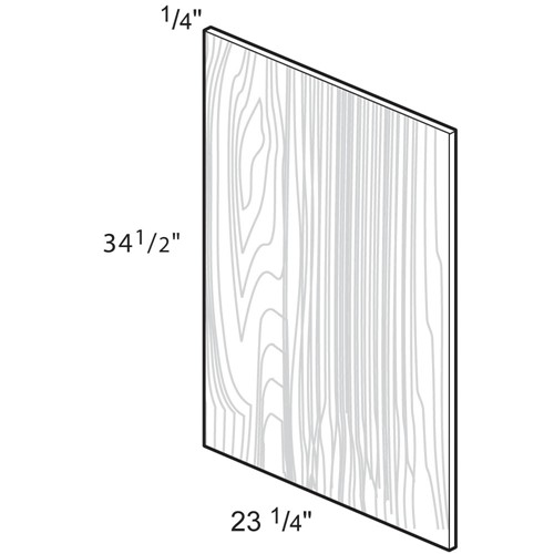 Caldera Charcoal Slim Shaker Skin Panel - 34 1/2" x 23 1/4" x 1/4"