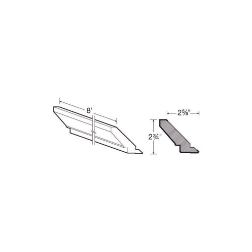 Caldera Charcoal Slim Shaker Crown 96"x 4" Molding