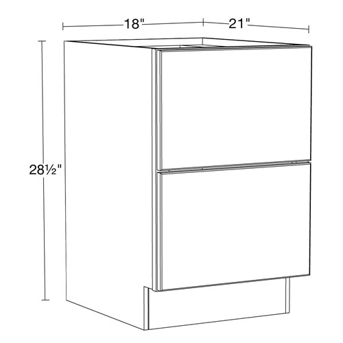 Preston Gray Shaker Desk Drawer 18"