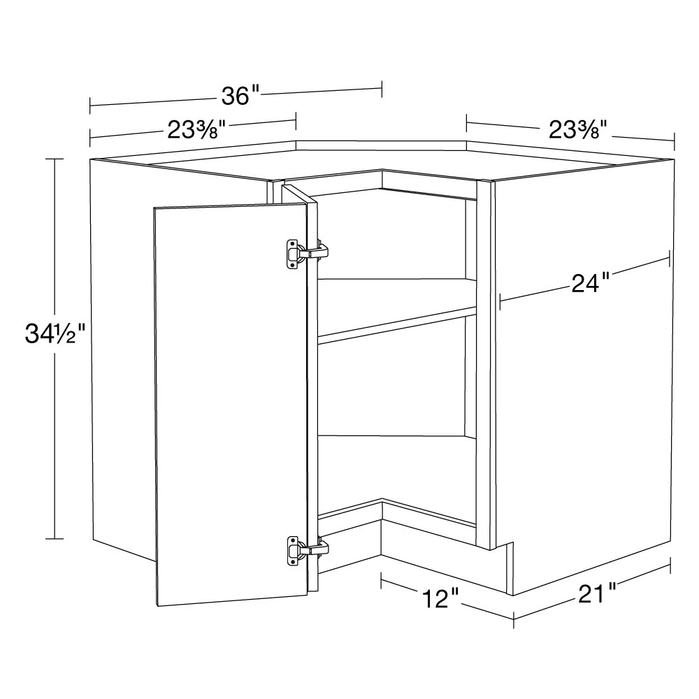 Summit Gray Shaker Easy Reach 36" 