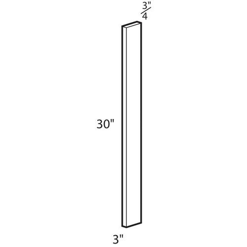 Caldera Charcoal Slim Shaker Filler Strip 3" x 30" x 3/4"