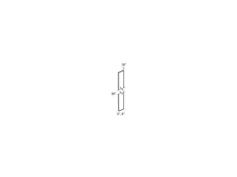 Caldera Charcoal Slim Shaker Filler Strip 3" x 90" x 3/4"