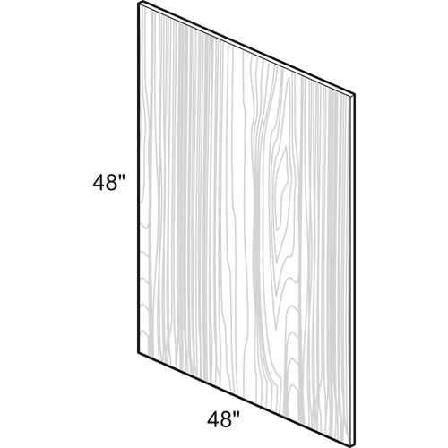 Caldera Charcoal Slim Shaker Island Skin 48" x 48" x 1/4"