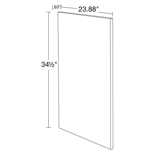 Caldera Charcoal Slim Shaker Matching Base End Panel CVO 24" x 34.5"