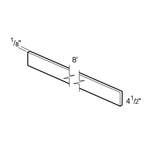 Caldera Charcoal Slim Shaker Matching Toe Kick 8' x 4 1/2" x 1/4"