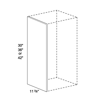 Caldera Charcoal Slim Shaker Matching Wall End Panel CVO- 12" x 36"