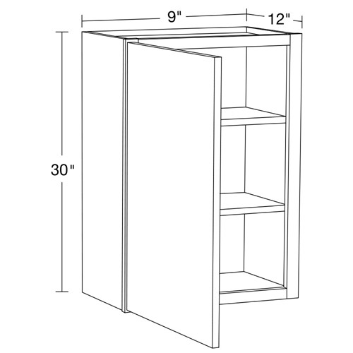 Caldera Charcoal Slim Shaker Wall 9" x 30"