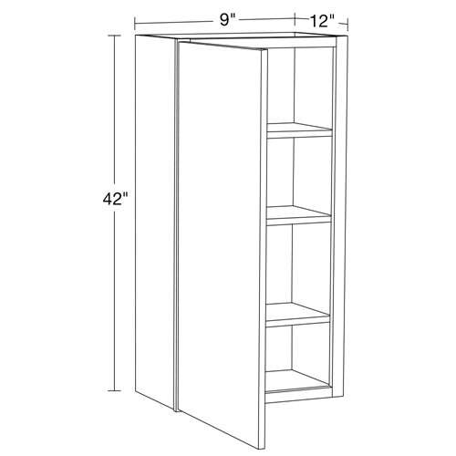 Caldera Charcoal Slim Shaker Wall 9" x 42"