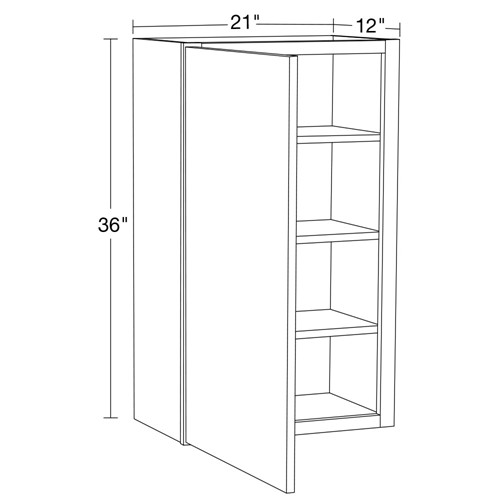 Caldera Charcoal Slim Shaker Wall 21" x 36"