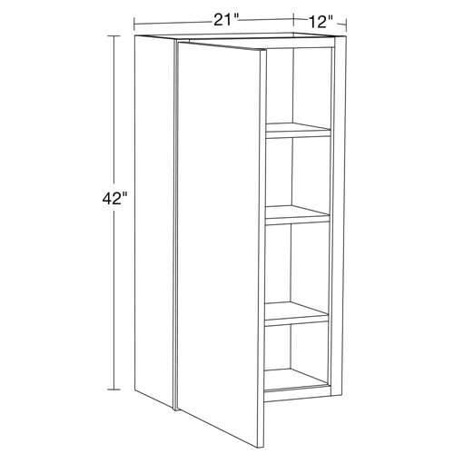 Caldera Charcoal Slim Shaker Wall 21" x 42"