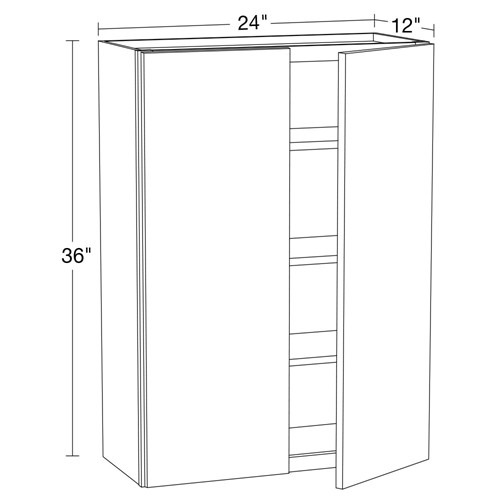 Caldera Charcoal Slim Shaker Wall 24" x 36"