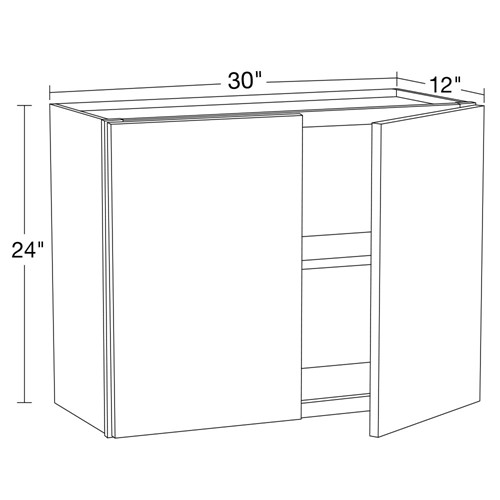 Caldera Charcoal Slim Shaker Wall 30" x 24"