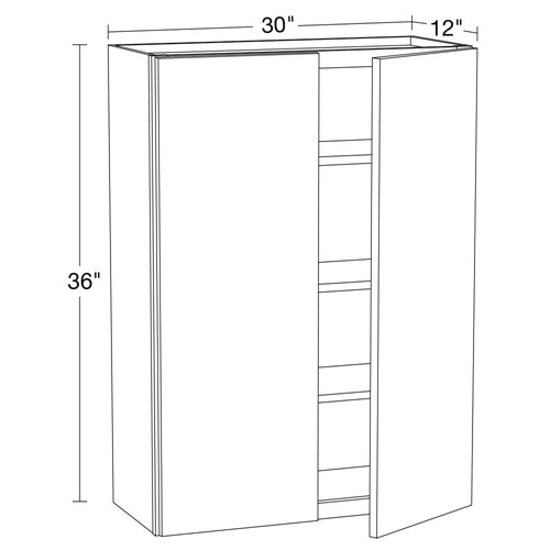 Caldera Charcoal Slim Shaker Wall 30" x 36"