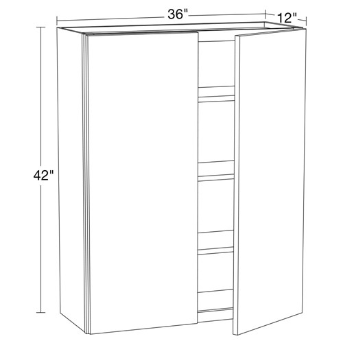 Caldera Charcoal Slim Shaker Wall 36" x 42"