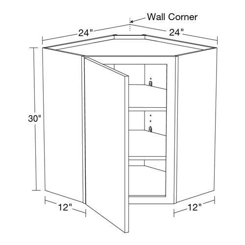 Caldera Charcoal Slim Shaker Wall Angle 24" x 30"