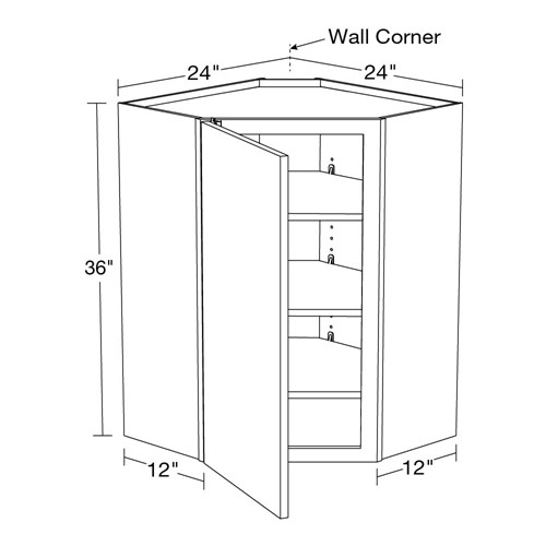 Caldera Charcoal Slim Shaker Wall Angle 24" x 36"