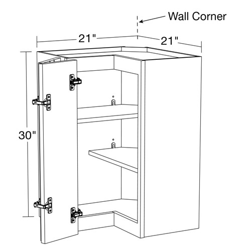 Caldera Charcoal Slim Shaker Wall EZ Reach - 21"