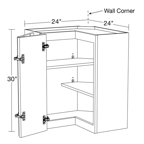 Caldera Charcoal Slim Shaker Wall EZ Reach - 24"