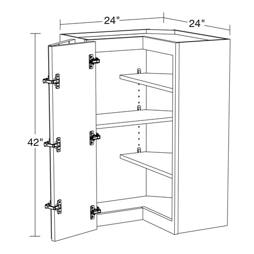 Caldera Charcoal Slim Shaker Wall EZ Reach - 24"