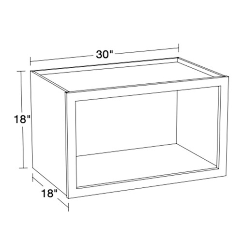 Caldera Charcoal Slim Shaker Wall Microwave Cabinet 30"x18"x18"