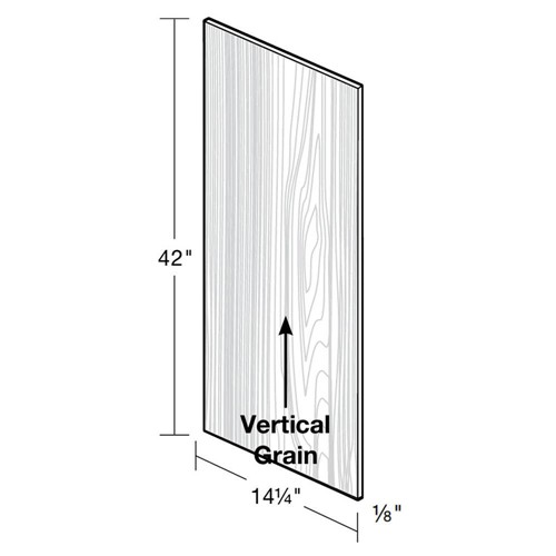 Caldera Charcoal Slim Shaker Skin Panel - 42" x 14 1/4" x 1/4"