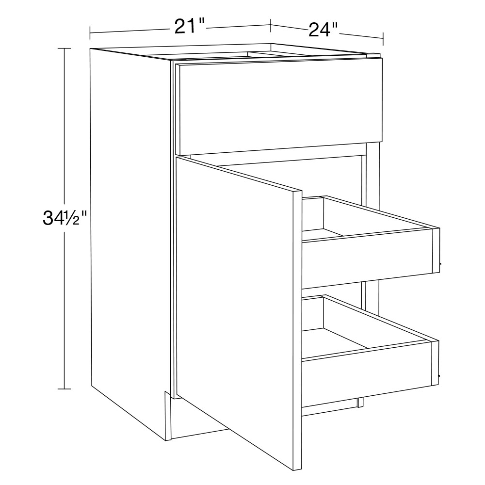 Caldera Charcoal Slim Shaker Base 21" 2 Rollout Tray