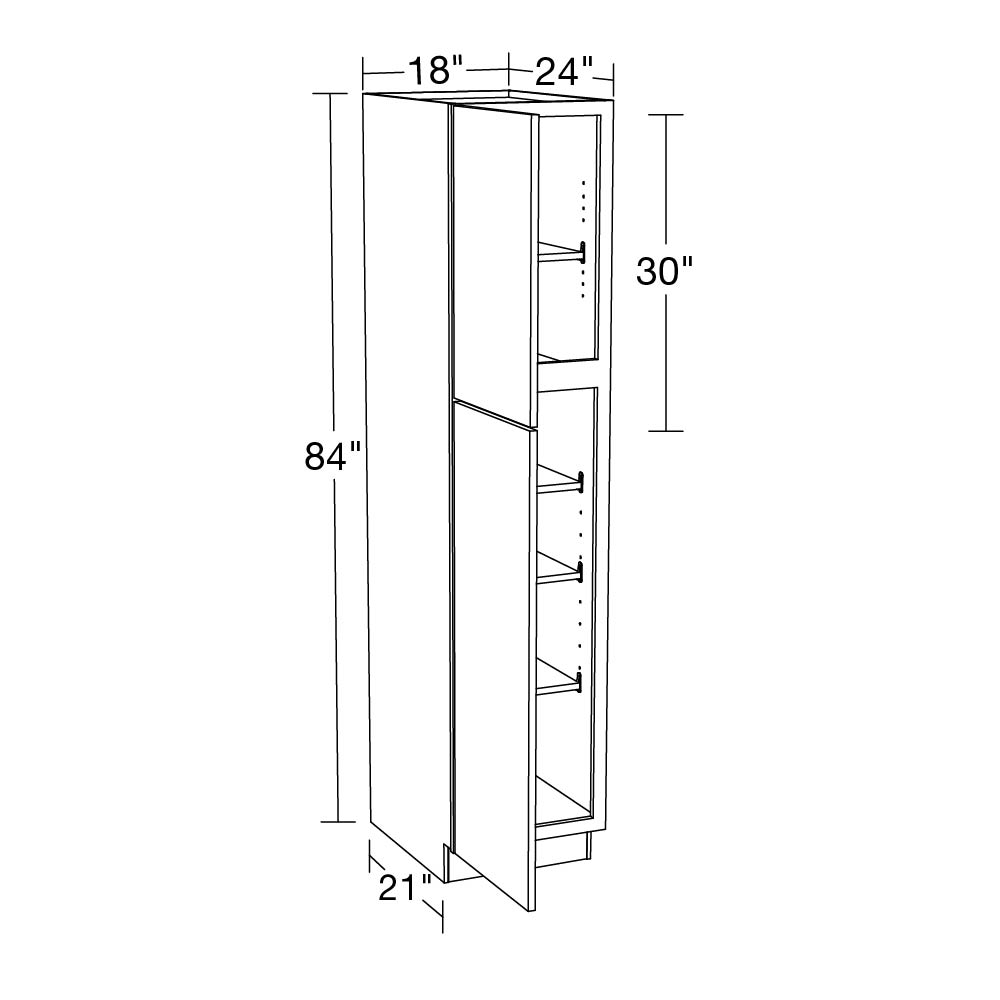Caldera Charcoal Slim Shaker Utility 18" x 24" x 84" 4 Wire Shelf