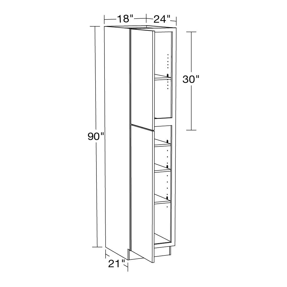 Caldera Charcoal Slim Shaker Utility 18" x 24" x 90" 4 Wire Shelf