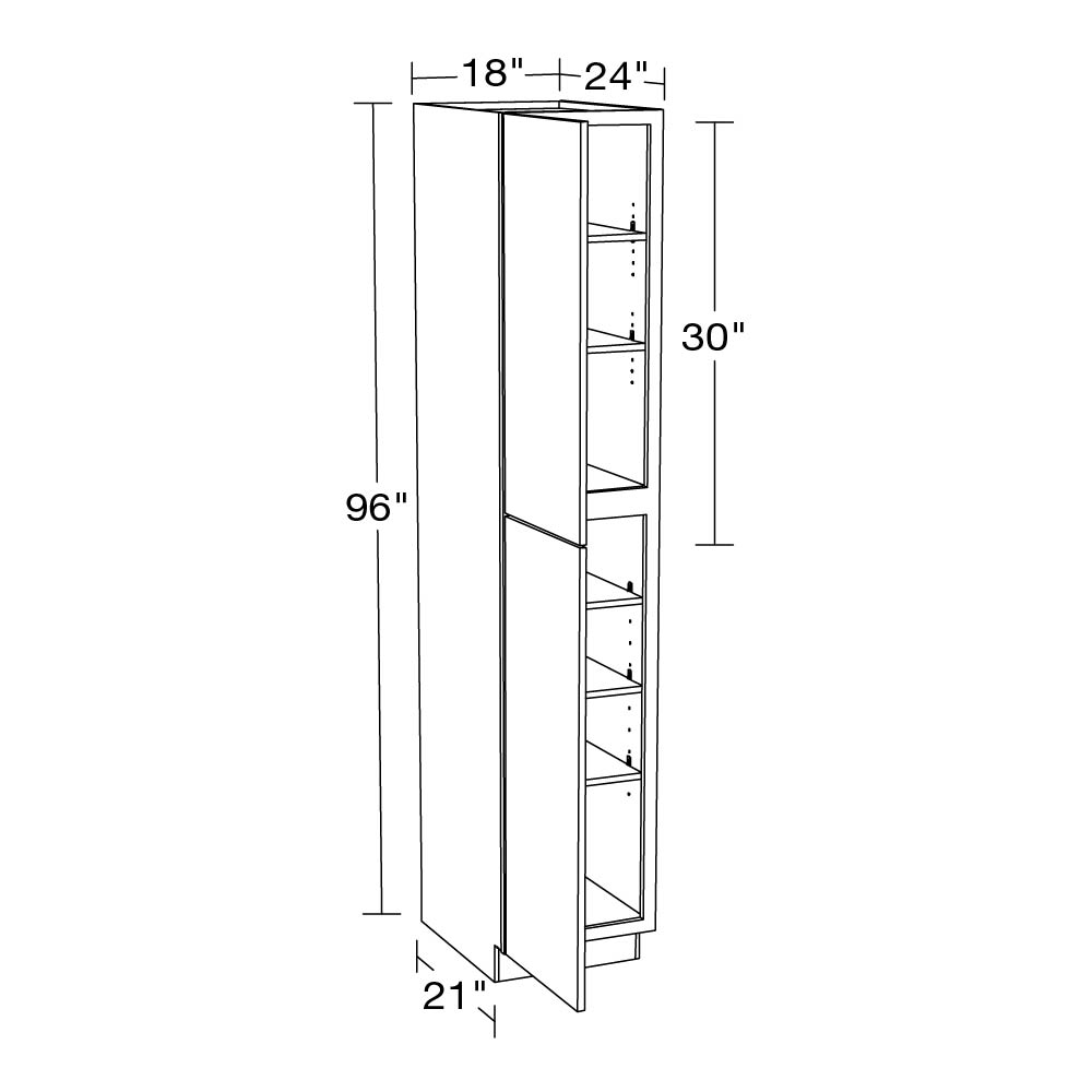 Caldera Charcoal Slim Shaker Utility 18" x 24" x 96" 4 Wire Shelf