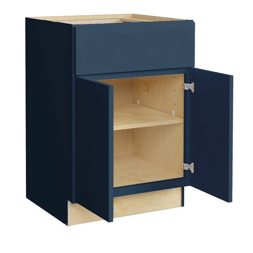 Strata Blue Flat Panel Cabinets