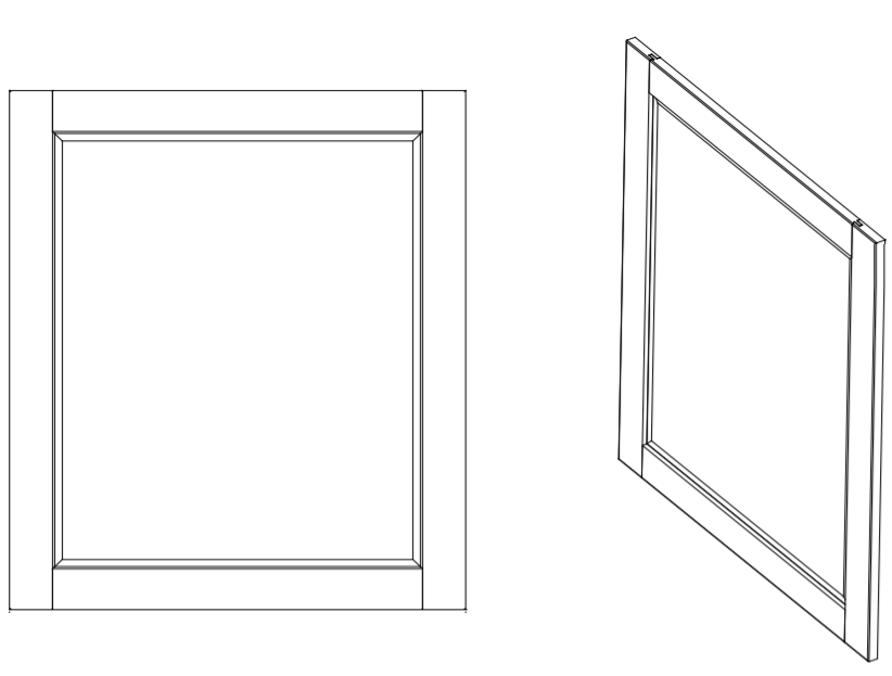 Rustic Slab Mirror 30"W x 36"H