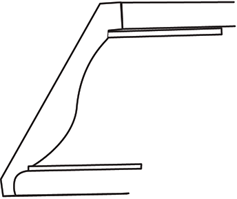 Rustic Slab Traditional Crown Moulding 2 1/8"H x 96" L