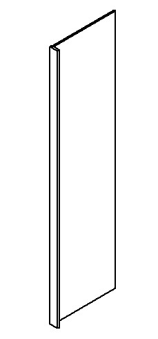 Caramel Shaker Dish Washer Panel 24" x 34 1/2" W/3" Return