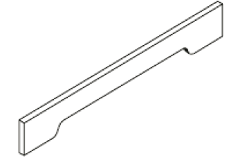 Caramel Shaker Raised Panel Door Valance 42" x 12" x 3/4"