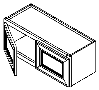 Caramel Shaker Wall Cabinet 30" x 15"