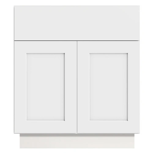 Asheford White Slab Shaker Bathroom Vanities