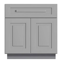 Preston Gray Raised Panel Bathroom Vanities