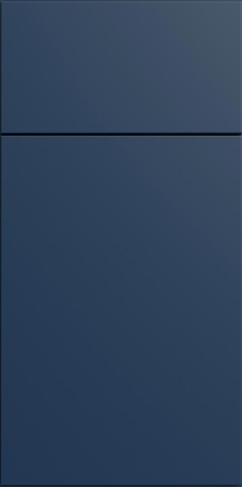 Strata Blue Flat Panel Cabinets