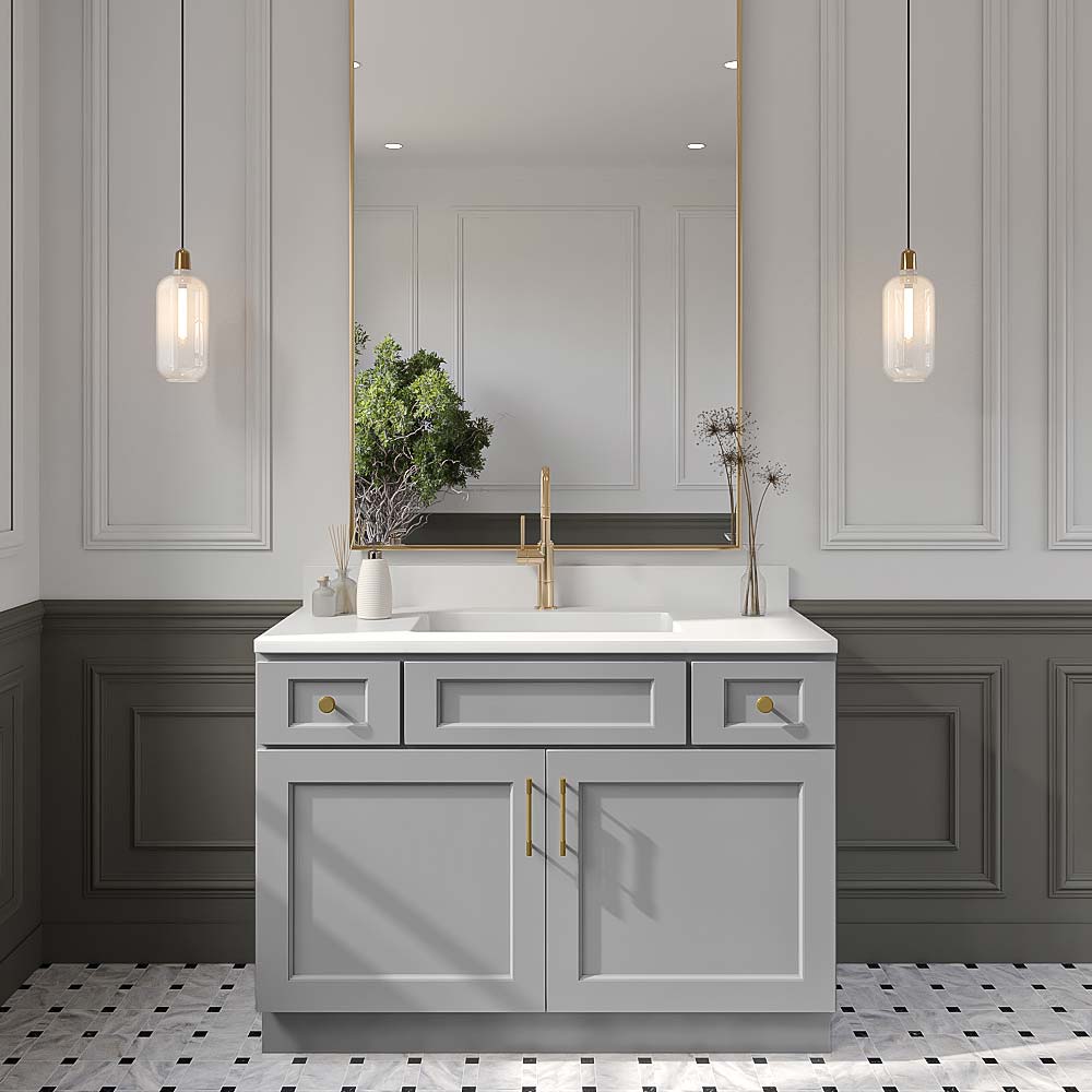 Florence Grey Shaker Bathroom Vanities