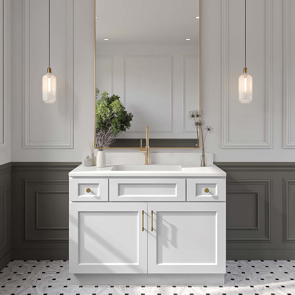 Florence White Shaker Bathroom Vanities